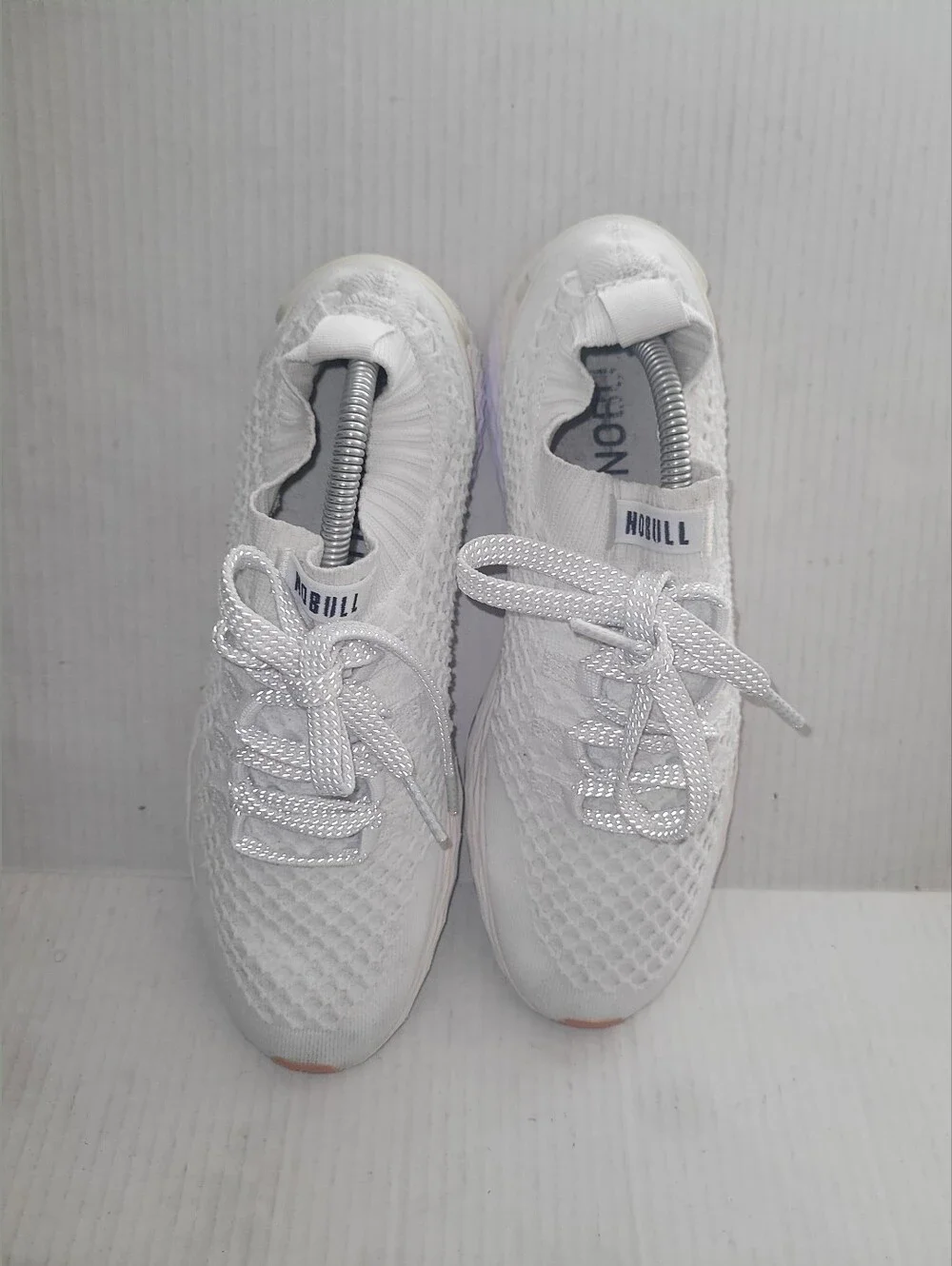 NOBULL Knit Runner Shoes Mens 10 Womens Athletic Training 11.5 Sneaker White Gum